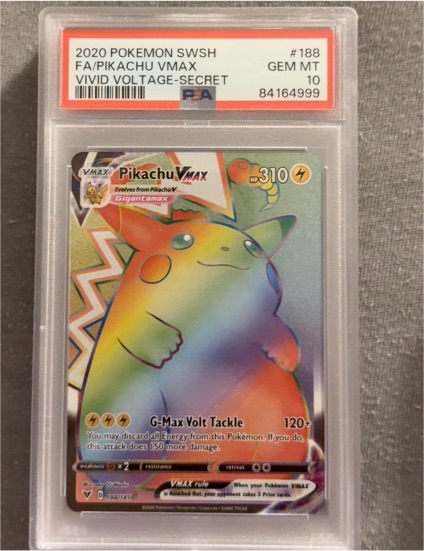 2020 Pokémon SWSH Vivid Voltage #188 Pikachu VMAX — front