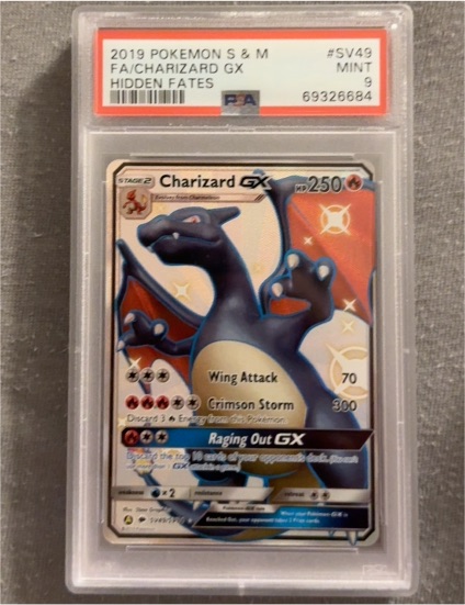 2019 Pokémon S&M Hidden Fates #SV49 Charizard GX — front