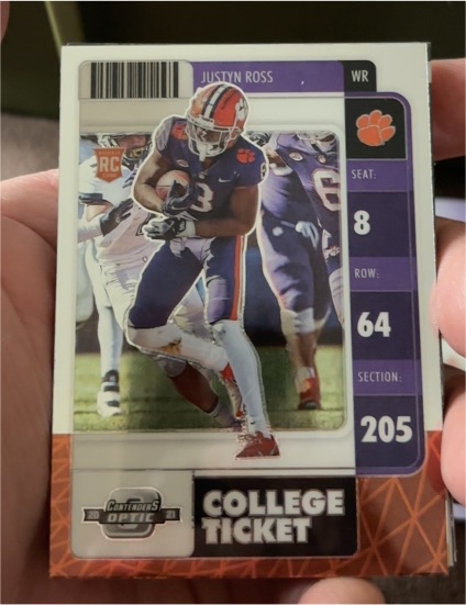 2022 Panini Chronicles Draft Picks Contenders Optic #28 Justyn Ross — front