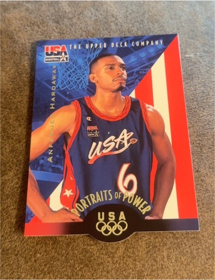 1996 Upper Deck USA Basketball Portraits Of Power #49 Anfernee Hardaway — front