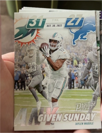2023 Panini Prestige #AGS-20 Jaylen Waddle Any Given Sunday — front