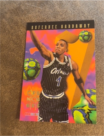 1995-96 NBA Hoops Number Crunchers #6 Anfernee Hardaway — front