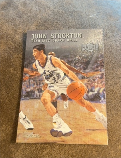 1999-00 Skybox Metal #114 John Stockton — front