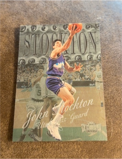 1998-99 Fleer Metal Universe #45 John Stockton — front