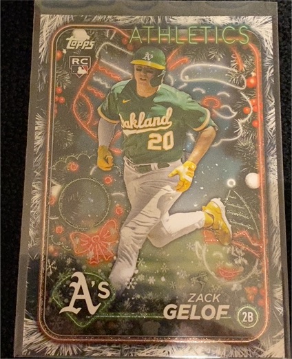 2024 Topps Holiday #H72 Zack Gelof RC Oakland Athletics — front