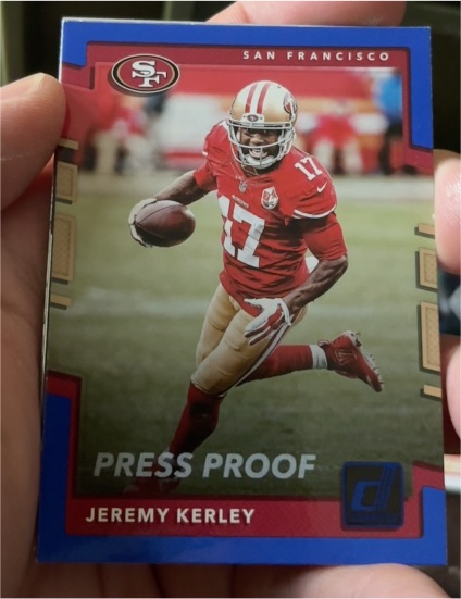 2017 Donruss Press Proof Blue #125 Jeremy Kerley — front