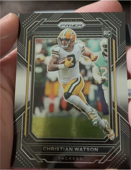 2022 Panini Chronicles Prizm Black #PB-18 Christian Watson — front