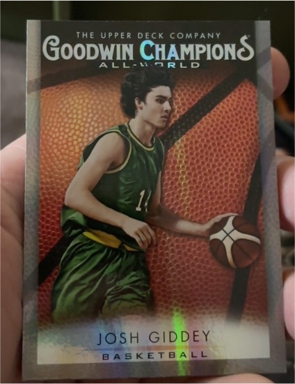 2021 Upper Deck Goodwin Champions #GB-14 Josh Giddey All-World Basketball — front