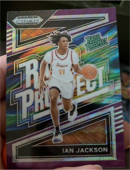 2024 Panini Prizm Draft Picks #12 Ian Jackson Rated Prospect Green Prizm — front