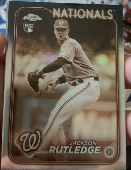 2024 Topps Chrome #42 Jackson Rutledge Sepia Refractor — front