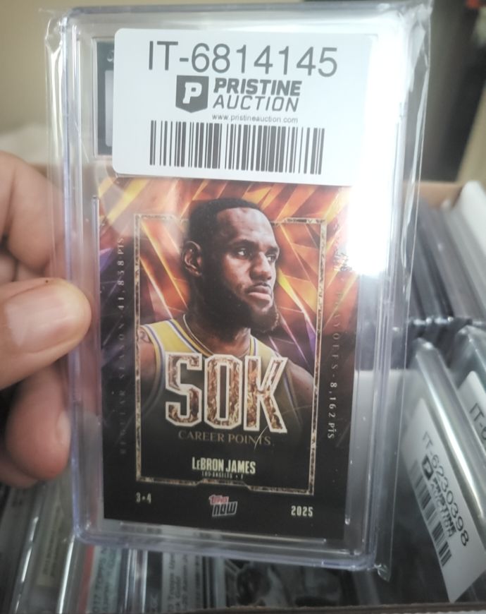 2025 Topps Now #12 LeBron James 50K Career Points — front