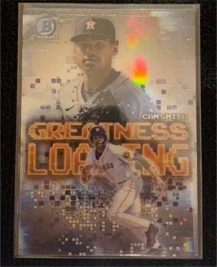 2025 Bowman Chrome #GL-4 Cam Smith Greatness Loading Houston Astros RC — front