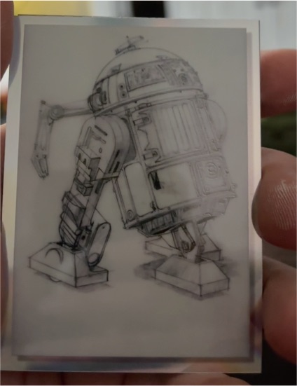 2022 Topps Chrome Star Wars Galaxy Original Trilogy Concept Art #OT-7 R2-D2 — front