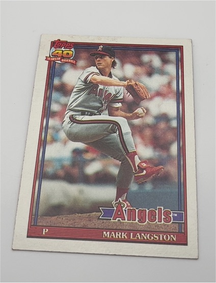 1991 Topps #755 Mark Langston — front