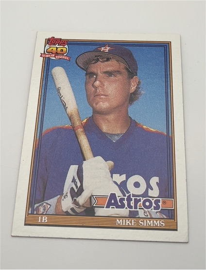 1991 Topps #32 Mike Simms — front