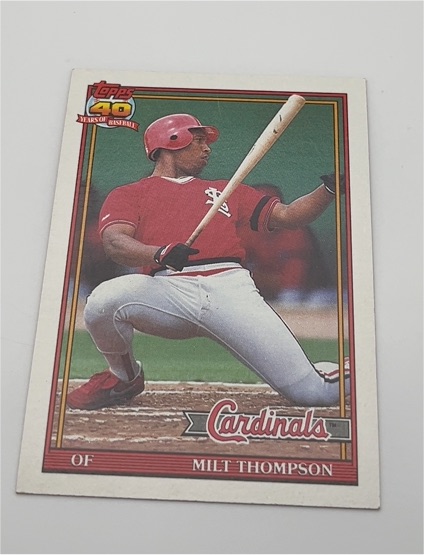 1991 Topps #63 Milt Thompson — front