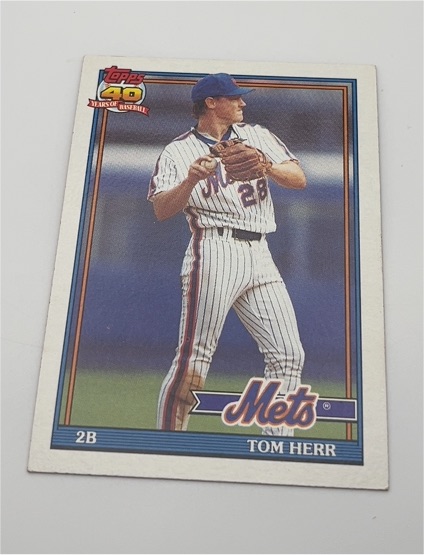 1991 Topps #64 Tom Herr — front