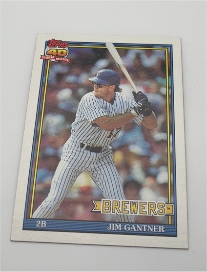 1991 Topps #23 Jim Gantner Milwaukee Brewers — front