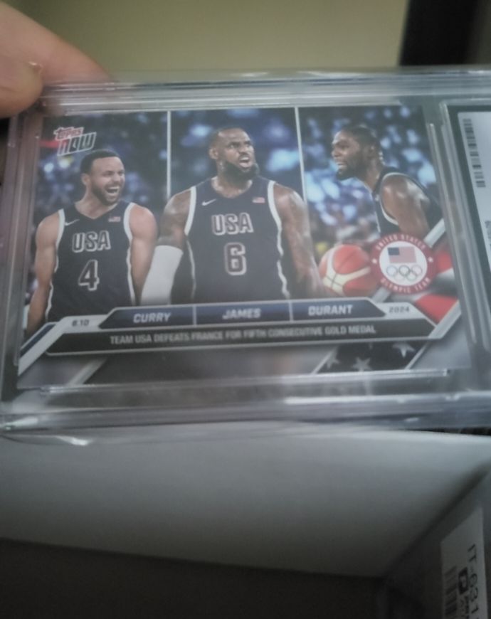 2024 Topps Now Olympic Games #26 Stephen Curry, LeBron James, Kevin Durant — front