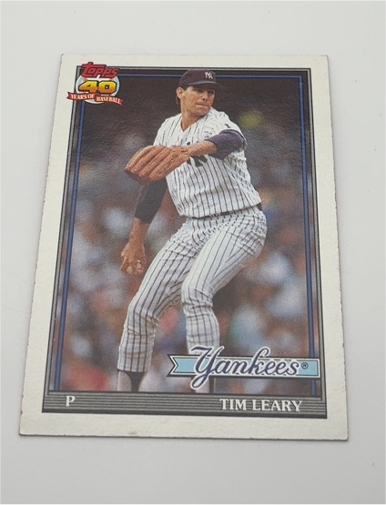 1991 Topps #161 Tim Leary — front