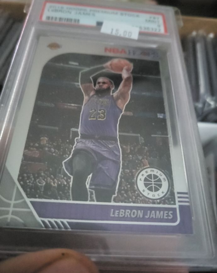 2019-20 Panini NBA Hoops Premium Stock #87 LeBron James — front