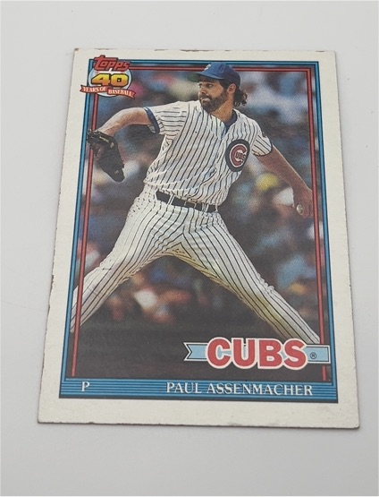 1991 Topps #12 Paul Assenmacher — front