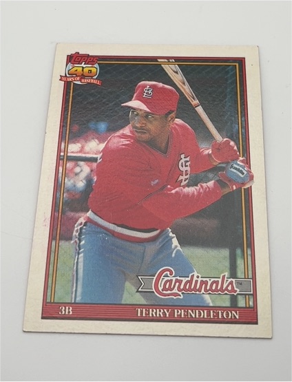 1991 Topps #485 Terry Pendleton — front