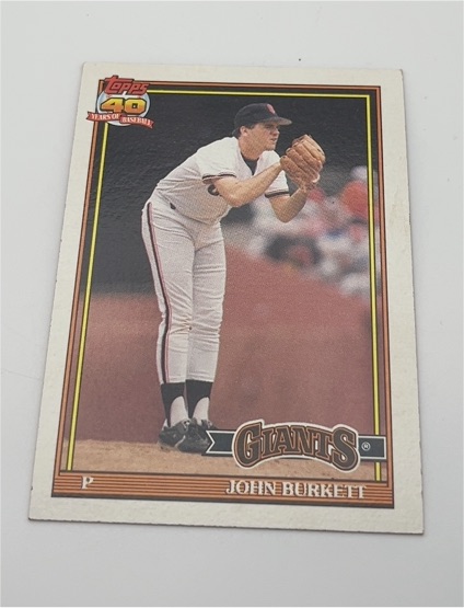 1991 Topps #447 John Burkett — front