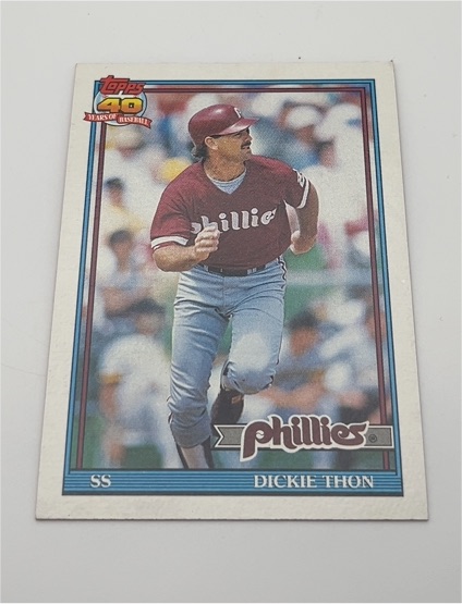 1991 Topps #439 Dickie Thon — front