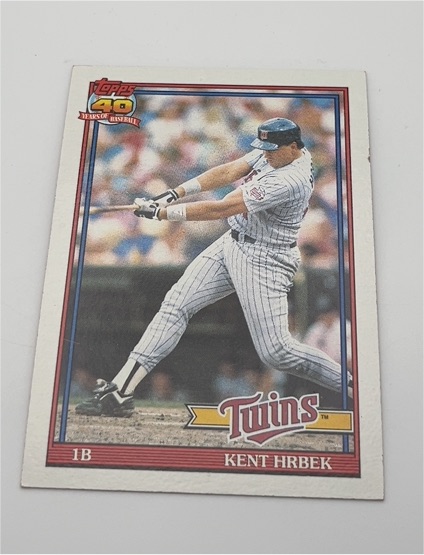 1991 Topps #710 Kent Hrbek — front