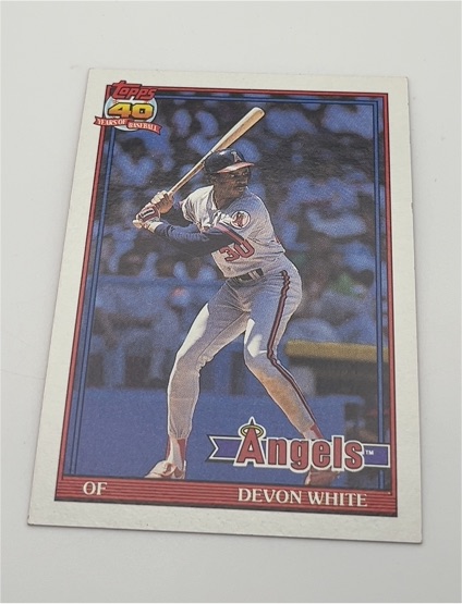 1991 Topps #704 Devon White — front