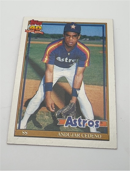 1991 Topps #646 Andujar Cedeno Houston Astros — front