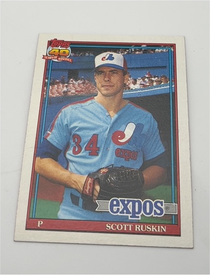 1991 Topps #589 Scott Ruskin — front