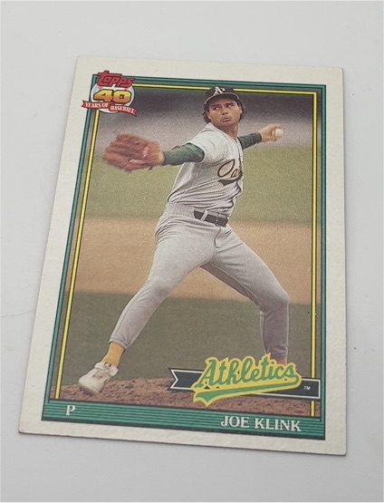 1991 Topps #553 Joe Klink — front