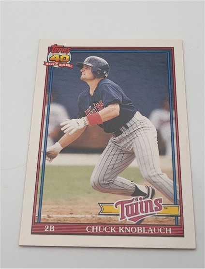 1991 Topps 40 Years of Baseball #40 Chuck Knoblauch — front