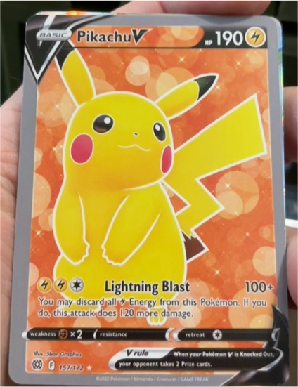 2022 Pokémon Sword & Shield Brilliant Stars #157 Pikachu V — front