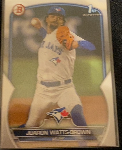2023 Bowman Draft #BD-113 Juaron Watts-Brown Toronto Blue Jays — front