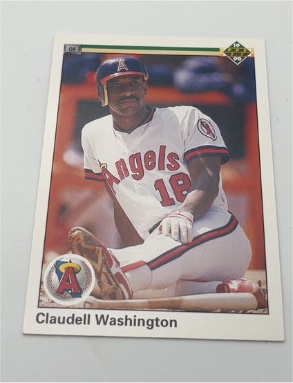 1990 Upper Deck #395 Claudell Washington — front