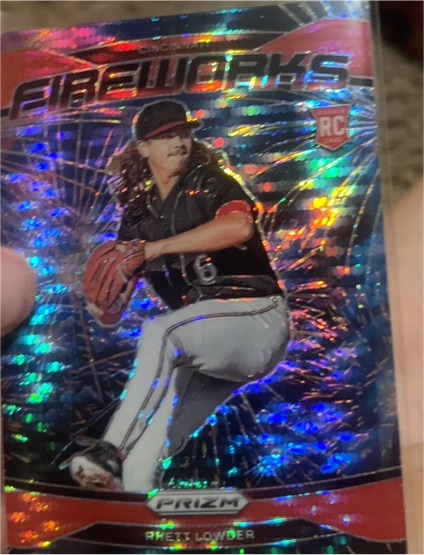 2025 Panini Prizm Fireworks #12 Rhett Lowder RC — front