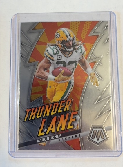 2023 Panini Mosaic Thunder Lane #TL-AJ Aaron Jones — front