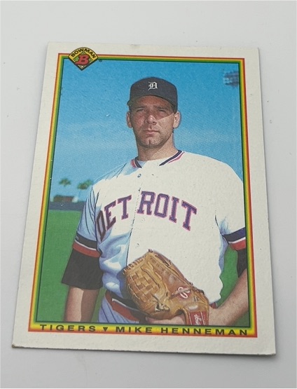 1990 Bowman #345 Mike Henneman — front
