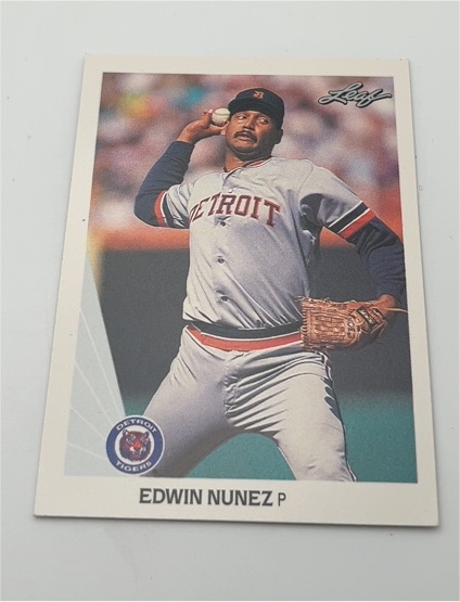 1990 Leaf #397 Edwin Nunez — front