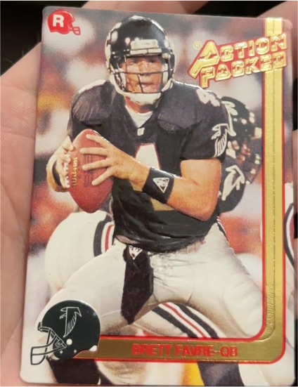 1991 Action Packed #21 Brett Favre Rookie Card — front