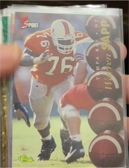1995 Classic Five Sport #54 Warren Sapp — front
