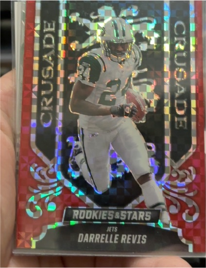 2023 Panini Rookies & Stars #CR-30 Darrelle Revis Crusade Red Plaid Prizm — front