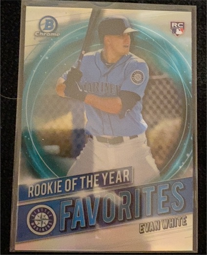 2021 Bowman Chrome Rookie of the Year Favorites #RRY-EW Evan White — front