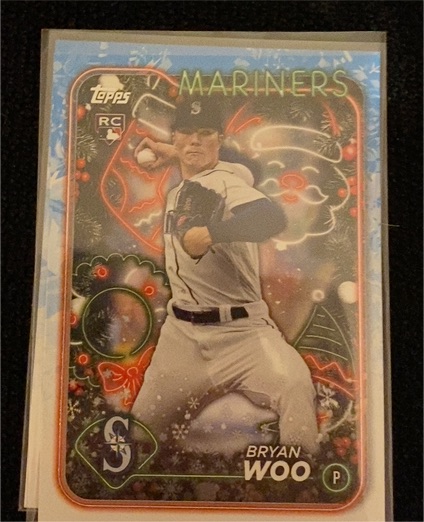 2024 Topps Holiday #H193 Bryan Woo — front
