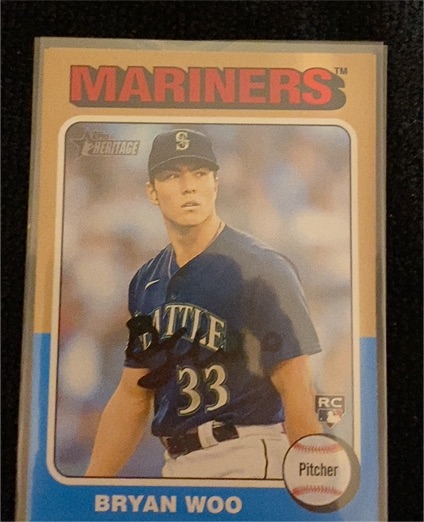 2024 Topps Heritage #245 Bryan Woo — front