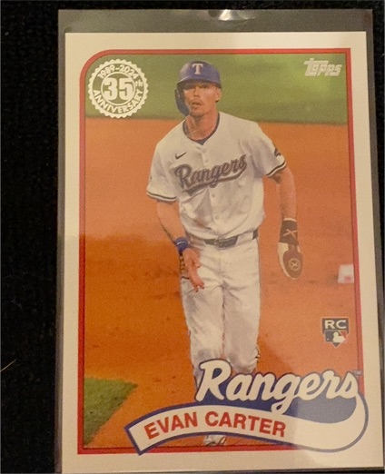 2024 Topps Update 1989 #89US-49 Evan Carter — front