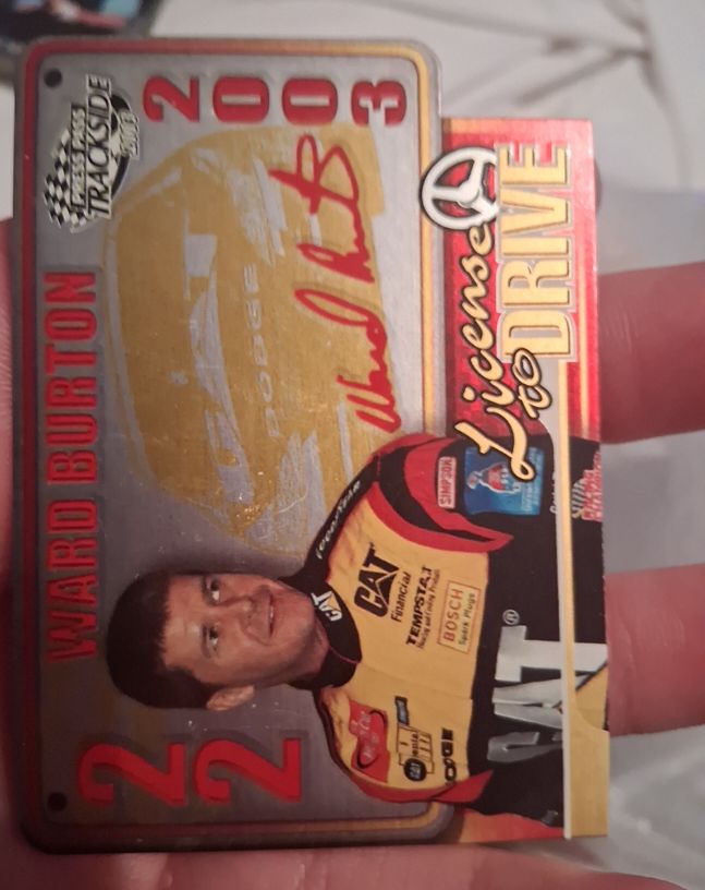 2003 Press Pass Trackside License to Drive #22 Ward Burton — front